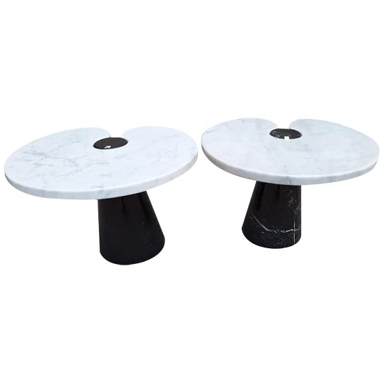 Black Marble Eros Coffee Tables by Angelo Mangiarotti for Skipper, 1980s, Set of 2 For Sale