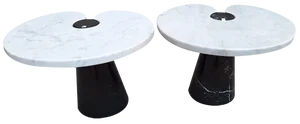 Black Marble Eros Coffee Tables by Angelo Mangiarotti for Skipper, 1980s, Set of 2