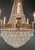 Metal Antique Empire Style Brass Crystal Chandelier Neoclassical European Basket For Sale - Image 7 of 11