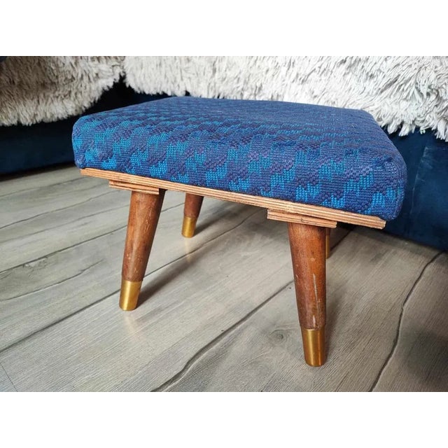 Chair, pouffe, vintage from the 1970s, dimensions: height 28 cm, width 35.5 cm, depth 36 cm.