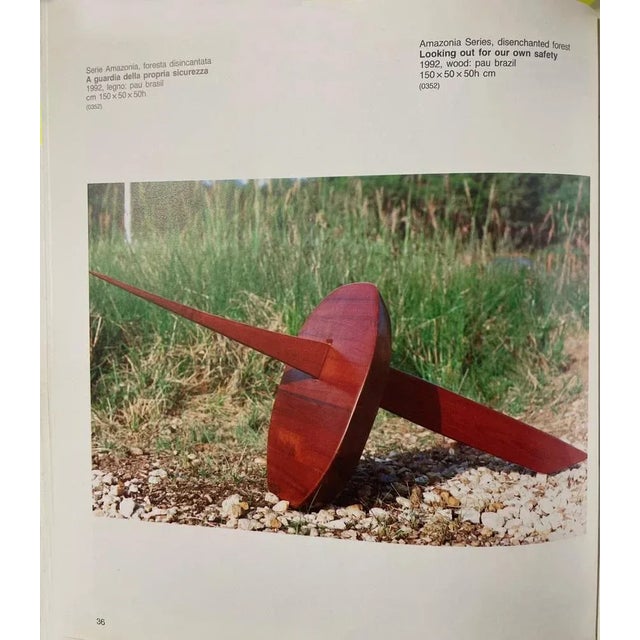 Postmodern Elvio Becheroni, Guardian Your Own Safety (Amazonia Series), 1992, Walnut Sculpture For Sale - Image 3 of 9