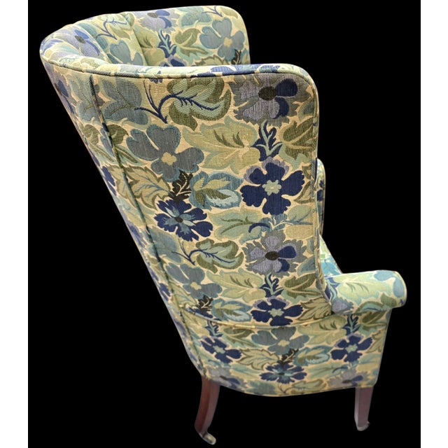 Early 20th Century English Wingback Chair in the Edwardian Tradition For Sale - Image 12 of 13