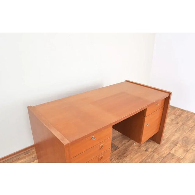 Mid-Century Danish Teak Desk, 1980s For Sale - Image 11 of 13