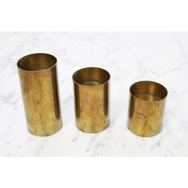 Danish Brass Candlesticks from Boyes Metalkunst, Denmark, 1960s, Set of 3, in Very Good conditions. Designed 1960 to 1969...