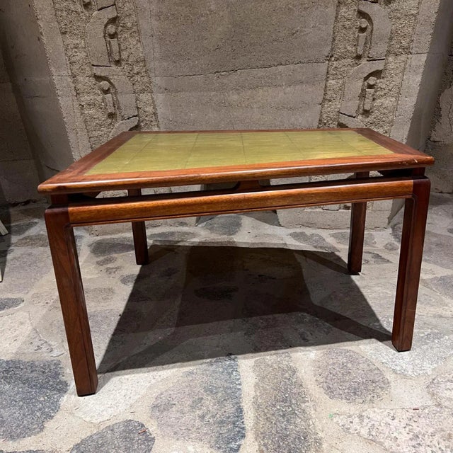 1950s Wedge Table Walnut & Gold Leaf Edward Wormley Dunbar For Sale - Image 12 of 12