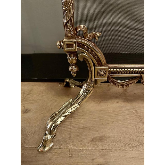 Metal Antique Regency Brass Fireguard, 1900s For Sale - Image 7 of 8