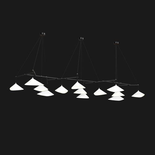 Not Yet Made - Made To Order Emily Group of Thirteen Chandelier in Steel with Bronze Finish by Moss Objects For Sale - Image 5 of 9