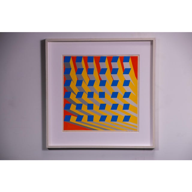 Projekt s’ geometric painting by Jan Van Den Abbeel (1943-2018) This work is gouache on paper. The work is signed ‘Projekt...