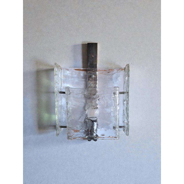 Glass Wall Lamp attributed to Mazzega, Italy, 1960s For Sale - Image 7 of 7