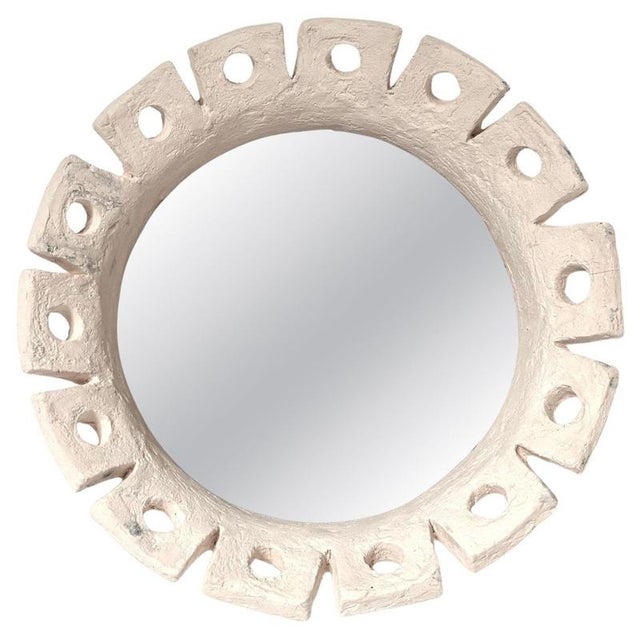 Fiore Handmade Ceramic Mirror by Renzo Maar For Sale - Image 15 of 15