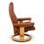 Brown Cognac Leather Consul Reclining Armchair with Footstool by Stressless For Sale - Image 9 of 17