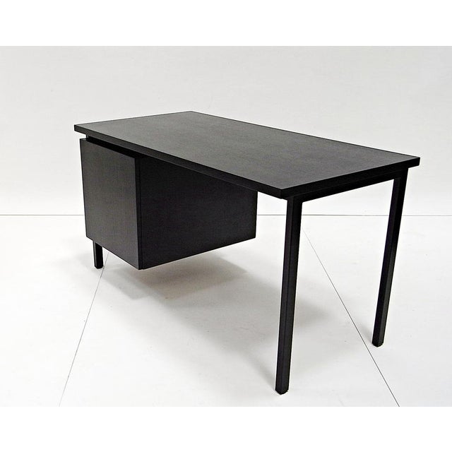 Writing Desk in Black Stained Oak by Herbert Hirche for Christian Holzäpfel KG, Germany, 1960s For Sale - Image 4 of 10