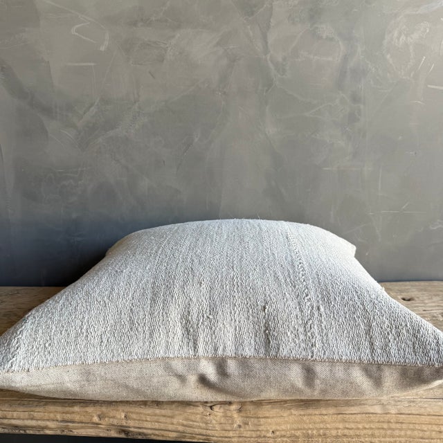 Vintage Rug Pillow Cover With Original Seams For Sale - Image 4 of 7