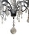Italian Elegant Italian Rock Crystal & Black Metal Chandelier. 20th Century. For Sale - Image 3 of 11
