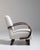 Mid 20th Century 20th Century Czech Republic Ivory Boucle Upholstered Armchair For Sale - Image 5 of 11