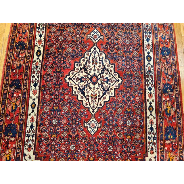 Antique Bidjar Area Rug, Handwoven Wool, Herati Design, 1920s For Sale - Image 11 of 12