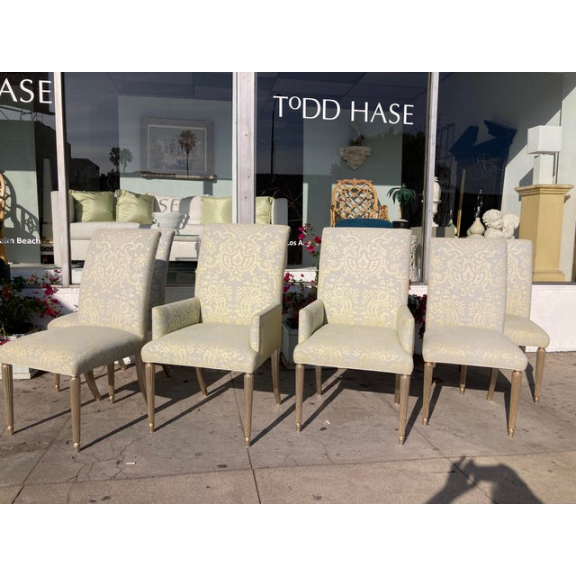 Fortuny Dining Chairs With Silver Leaf Finish - Set of 6 For Sale - Image 9 of 13