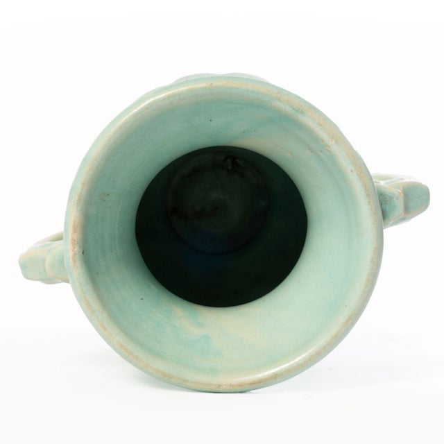 1940s McCoy Matte Aqua Green Vase For Sale - Image 6 of 7
