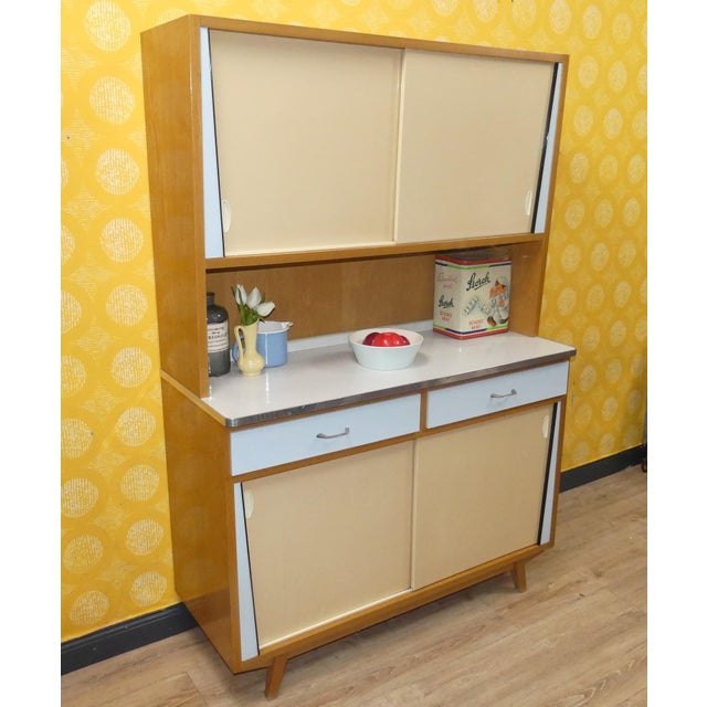 Small Pastel Wood and Resopal Kitchen Cabinet, 1950s For Sale - Image 10 of 18