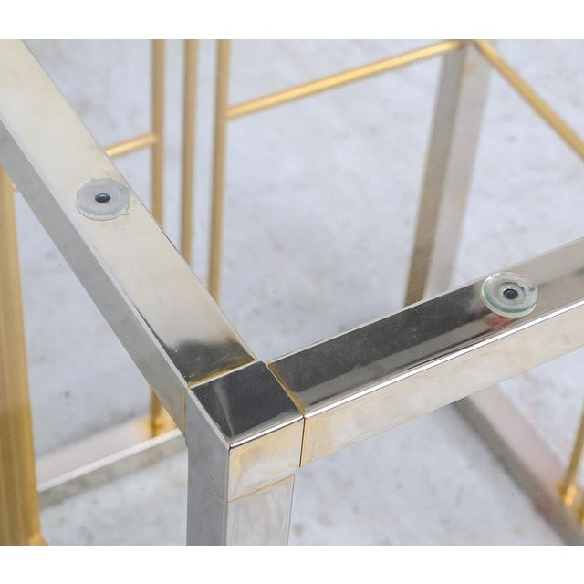 Vintage Brass and Glass Dining Table, 1970s For Sale - Image 11 of 14