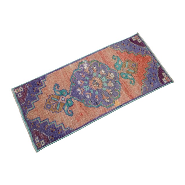 Hand Knotted Door Mat, Entryway Rug, Bath Mat, Kitchen Decor, Small Rug, Turkish Rug - 1′4″ × 2′11″ For Sale - Image 4 of 15