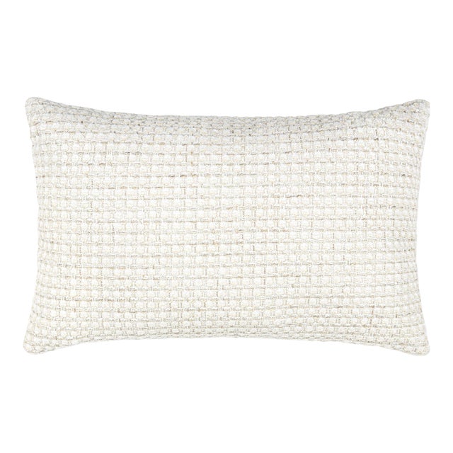 The House Of Scalamandré Heatherton Lumbar Pillow In Swan For Sale
