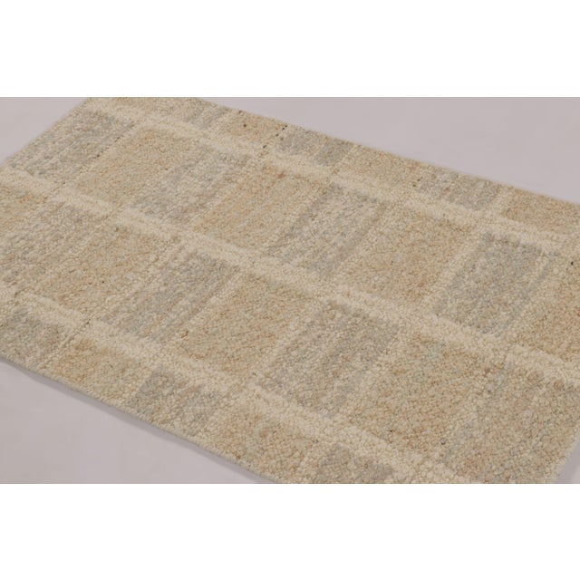 This 3x5 rug is a new addition to Rug & Kilim’s Scandinavian “Nu” flatweave collection. Handwoven in wool, the piece draws...