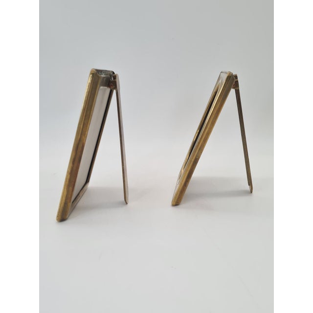Vintage Brass Picture Frames, 1940s, Set of 2 For Sale - Image 4 of 12