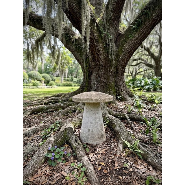Stone Gray Vintage English Style Cast Stone Staddle Stone Garden Ornament For Sale - Image 8 of 10
