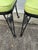 Russell Woodard Late 20th Century Woodard Black Iron Lime Green Dining/Patio Chairs - Set of 4 For Sale - Image 4 of 12