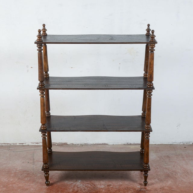 Open Etagere with Shelves and Turned Cabinets For Sale - Image 5 of 9