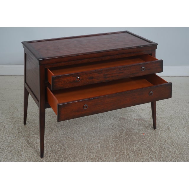 Rustic Henredon Rustic Finish 2 Drawer Serving Table For Sale - Image 3 of 17