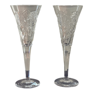 Vintage Waterford Toasting Fluted Glasses- a Pair