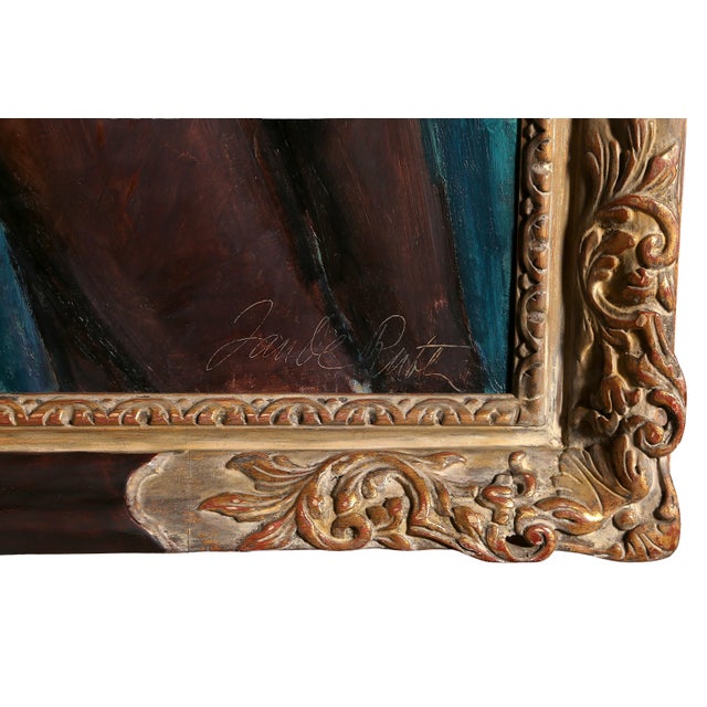 Figurative Three Dancers, Signed Oil Painting by Jan De Ruth For Sale - Image 3 of 4