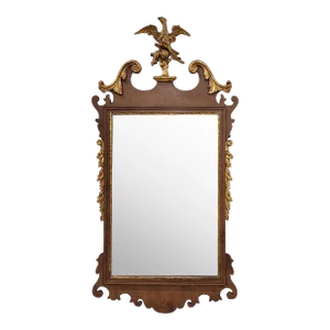 Friedman Brothers Chippendale Style Mahagony Mirror With Eagle Crest