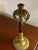 Tall Vintage Neoclassical Brass Candlesticks ~ a Pair For Sale - Image 4 of 6