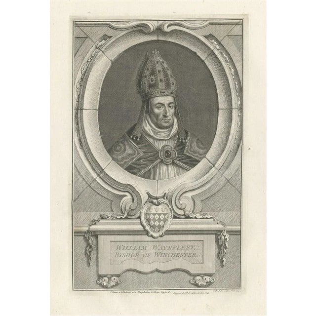 Bishop William Waynflete, 1750, Paper For Sale