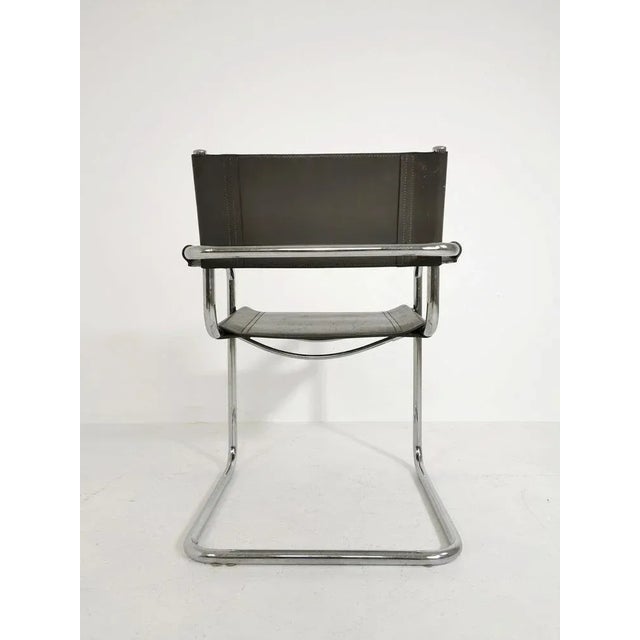 Bauhaus Grey Desk Chair by Mart Stam & Marcel Breuer for Fasem, 1980s For Sale - Image 6 of 11
