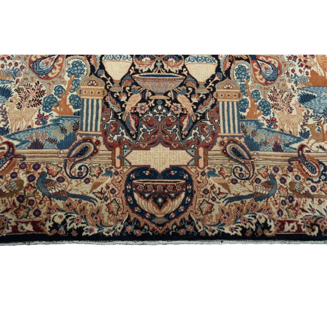 Beige Hand-Knotted Kashmar Wool Rug For Sale - Image 8 of 13