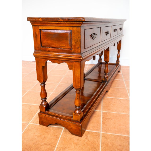 A gorgeous, extremely impressive and very rare georgian style pot board dresser base in wonderful condition. Made in the...
