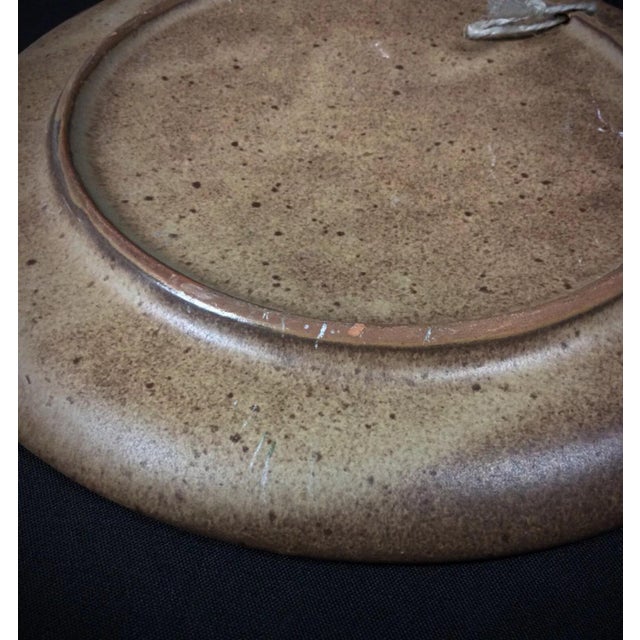 Vintage Vallauris Ceramic Plate With "Weaver" Bas-Relief For Sale In New York - Image 6 of 9