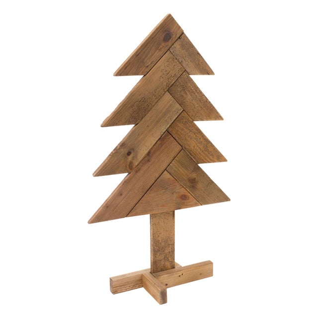 Rustic Rustic Wood Pine Tree (Set of 2) For Sale - Image 3 of 5