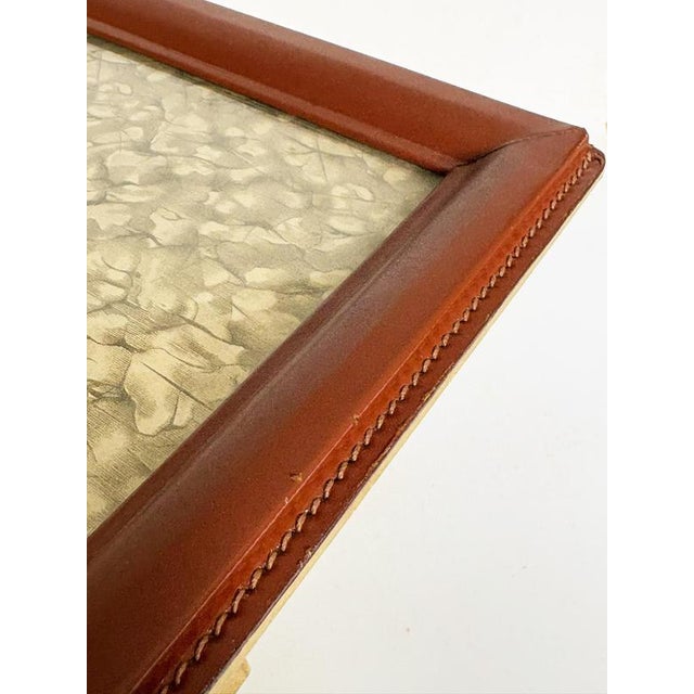 Brown Leather Photo Frame, France, 1950s For Sale - Image 4 of 11
