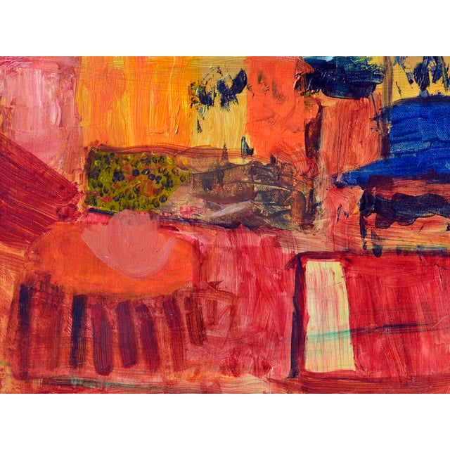 1980s Vintage Abstract Composition - San Francisco School in Oil on Canvas by Kristin Cohen For Sale - Image 5 of 5