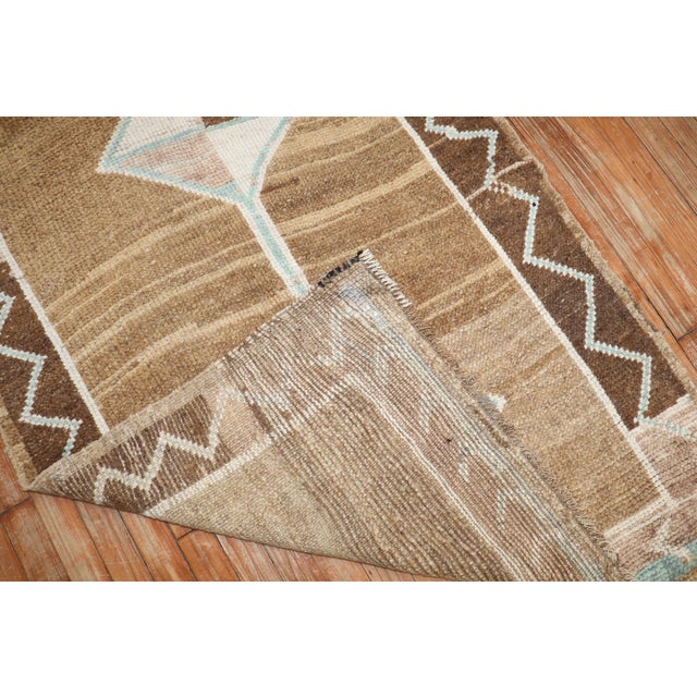 Mid 20th Century Vintage Zabihi Collection Tribal Turkish Runner - 3'4" x 11'6" For Sale - Image 5 of 9