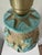 Charming table lamp with matt rough body and shine turquise glazed sgrafitto Horse relief. Made by Saca pottery, Italy in...