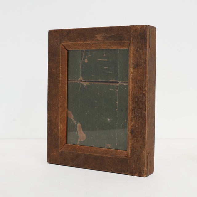 Small Rustic Wooden Photoframe with Glass, France, 1920s For Sale - Image 14 of 14