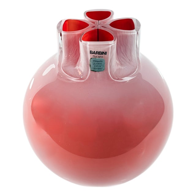 Quadrifoglio Vase by Alfredo Barbini, 1970s For Sale