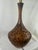 1960s Mid-Century Modern Sculptural Teardrop Cork and Walnut Table Lamp With Original Pleated Shade For Sale - Image 11 of 13