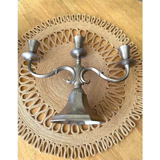 1930’s Art Deco Just Andersen Pewter Candelabra For Sale - Image 10 of 12